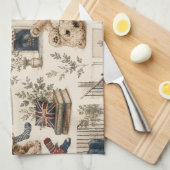 Britse Cottagecore Cockapoo Theedoek (Quarter Fold)