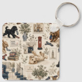 Britse Cottagecore-hond  Sleutelhanger (Achterkant)