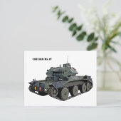 Britse Cruiser Mk IV Tank Briefkaart (Staand voorkant)
