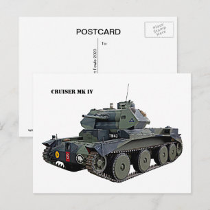 Britse Cruiser Mk IV Tank Briefkaart
