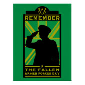 Britse dag van de strijdkrachten perfect poster (Voorkant)