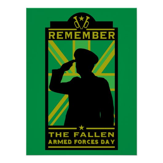 Britse dag van de strijdkrachten perfect poster (Voorkant)