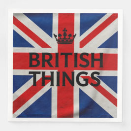 Britse dingen papieren servetten