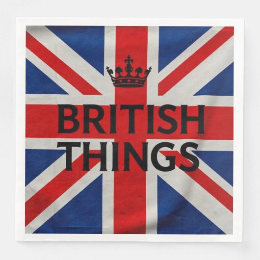 Britse dingen papieren servetten (Voorkant)