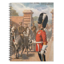 Britse dragonders Royal Scots Greys ansichtkaart Notitieboek