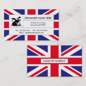 britse drums visitekaartje (Voorkant / Achterkant)