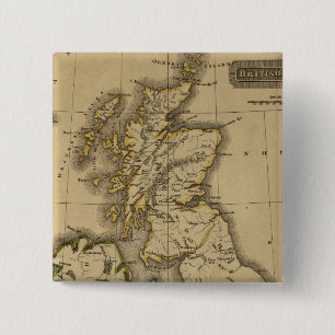 Britse eilanden 2 vierkante button 5,1 cm