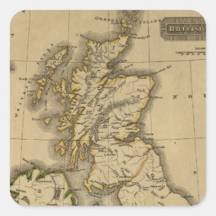 Britse eilanden 2 vierkante sticker