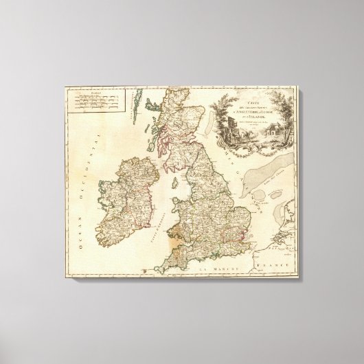 Britse eilanden 3 canvas afdruk (Voorkant)