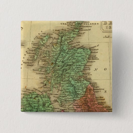 Britse eilanden 4 vierkante button 5,1 cm (Voorkant)