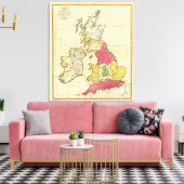 Britse eilanden 5 canvas afdruk (Insitu (Woonkamer))
