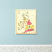 Britse eilanden 5 canvas afdruk (Insitu (Houten vloer))