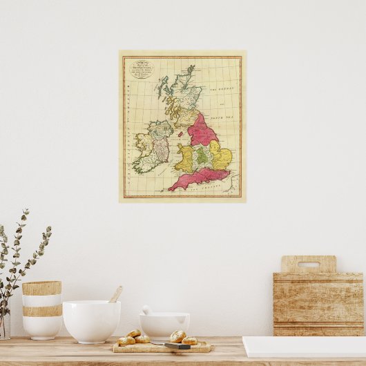 Britse eilanden 5 poster (Keuken)