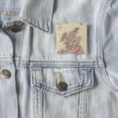 Britse eilanden 5 vierkante button 5,1 cm (In situ)