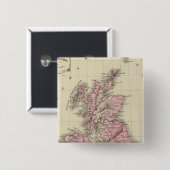 Britse eilanden 5 vierkante button 5,1 cm (Voorkant /achterkant)