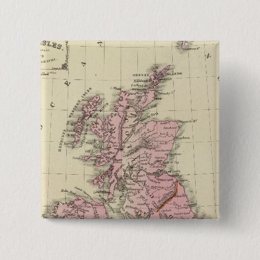 Britse eilanden 5 vierkante button 5,1 cm (Voorkant)