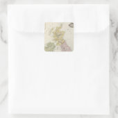 Britse eilanden 6 vierkante sticker (Tas)