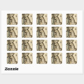 Britse eilanden 7 vierkante sticker (Vel)