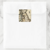 Britse eilanden 7 vierkante sticker (Tas)