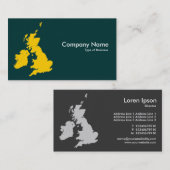 Britse eilanden - Amber en Dark Green Visitekaartje (Voorkant / Achterkant)