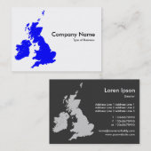 Britse eilanden - blauw visitekaartje (Voorkant / Achterkant)