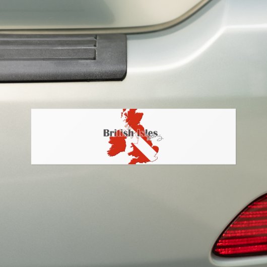 Britse eilanden duiken bumpersticker (Op auto)