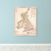 Britse eilanden, Engeland, Ierland Canvas Afdruk (Insitu (Houten vloer))