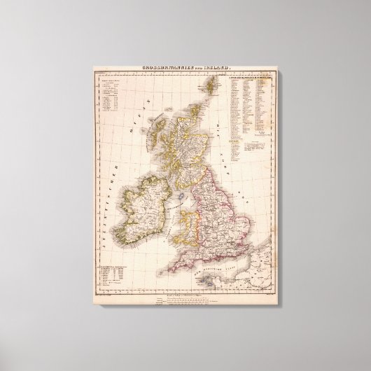 Britse eilanden, Engeland, Ierland Canvas Afdruk (Voorkant)