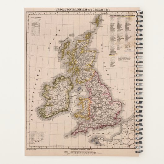 Britse eilanden, Engeland, Ierland Planner (Achterkant)