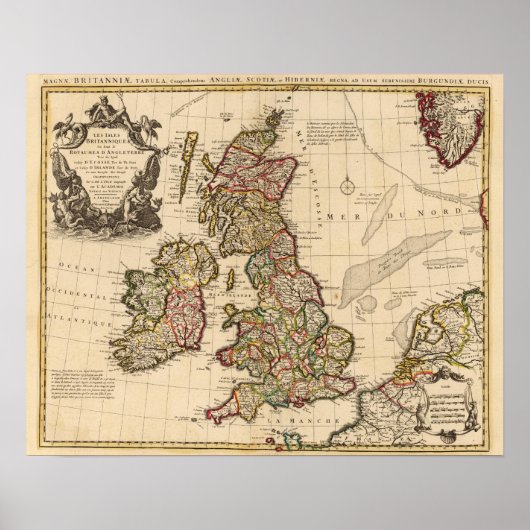 Britse eilanden, Engeland, Ierland Poster (Voorkant)