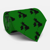 Britse eilanden - Groen (006600) Stropdas (Opgerold)