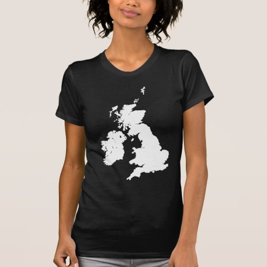 Britse eilanden in het wit t-shirt (Voorkant)