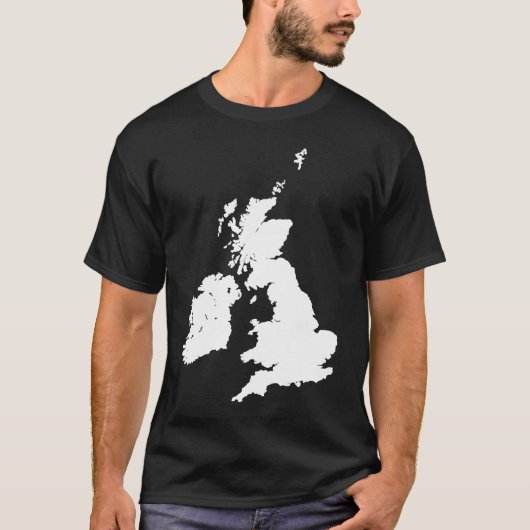 Britse eilanden in het wit t-shirt (Voorkant)