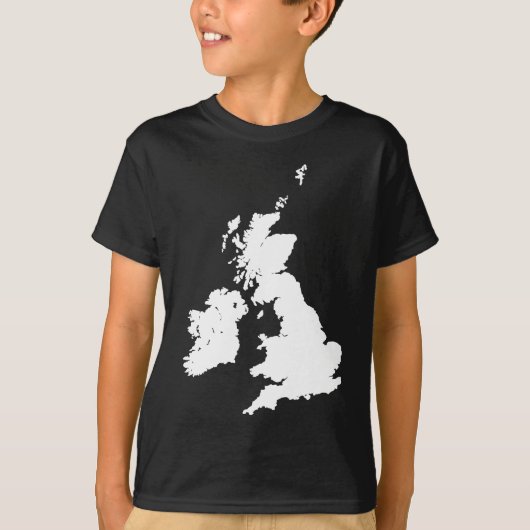 Britse eilanden in het wit t-shirt (Voorkant)