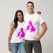 Britse eilanden in Magenta T-shirt (Unisex)