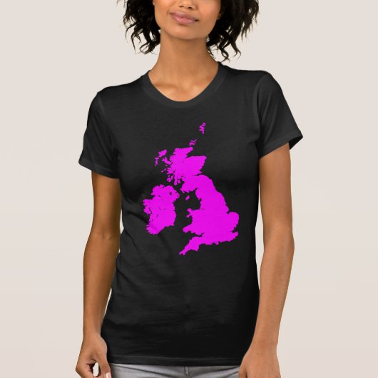 Britse eilanden in Magenta T-shirt (Voorkant)