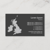 Britse eilanden - magenta op donkerblauw visitekaartje (Achterkant)