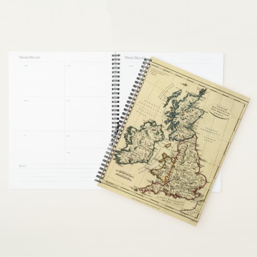 Britse eilanden met grenzen planner (Display)