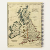 Britse eilanden met grenzen planner (Achterkant)