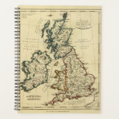 Britse eilanden met grenzen planner (Voorkant)