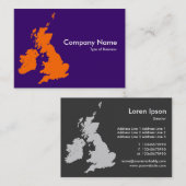 Britse eilanden - Oranje en donker geweld Visitekaartje (Voorkant / Achterkant)