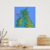 Britse eilanden poster (Keuken)