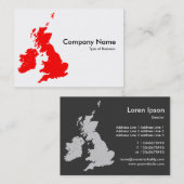 Britse eilanden - rood visitekaartje (Voorkant / Achterkant)