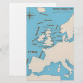 Britse Eilanden Shipping Forecast in kleur Briefpapier (Voorkant / Achterkant)