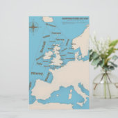 Britse Eilanden Shipping Forecast in kleur Briefpapier (Staand voorkant)