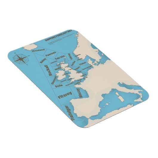 Britse Eilanden Shipping Forecast in kleur Magneet (Rechterzijde)