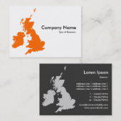 Britse eilanden - Sinaasappel Visitekaartje (Voorkant / Achterkant)