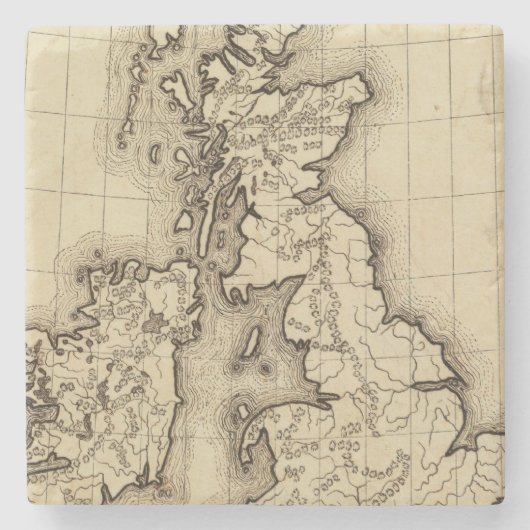 Britse eilanden stenen onderzetter (Voorkant)