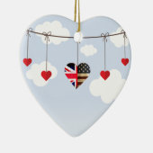 Britse en Amerikaanse vlag Keramisch Ornament (Rechts)