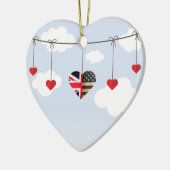 Britse en Amerikaanse vlag Keramisch Ornament (Links)